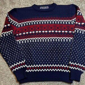 Vintage preppy grandpa grunge 80s Barnaby‎ sweater Size large.